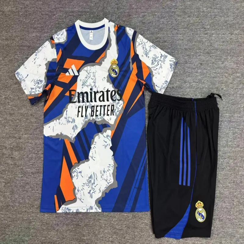Real Madrid 2025/26 Kids Training Set white blue