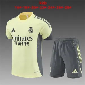 Real Madrid 2025/26 Ensemble Entraînement Enfan jaune