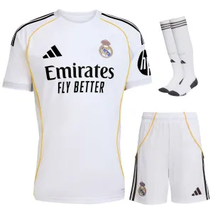 Real Madrid Kids' 2025/26 Home Kit - White