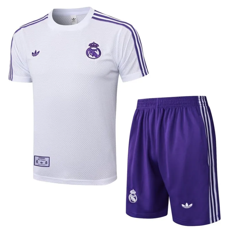 Maillot + Short d’entraînement Real Madrid 2025/26 - Blanc/Violet