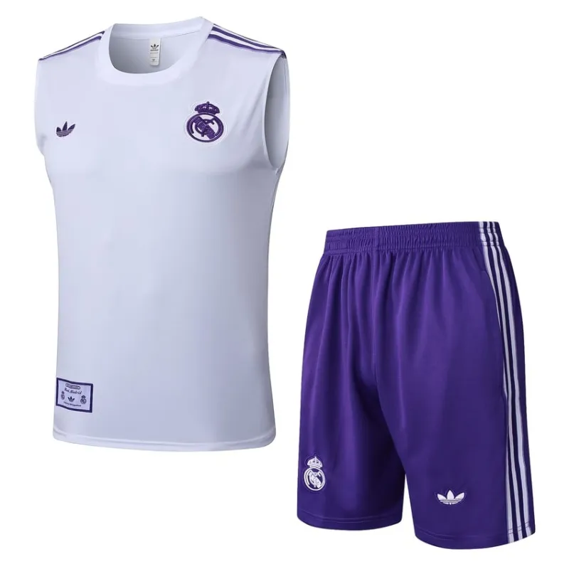 Set Pantaloncini & Canotta Real Madrid 2025/26 - Bianco/Viola