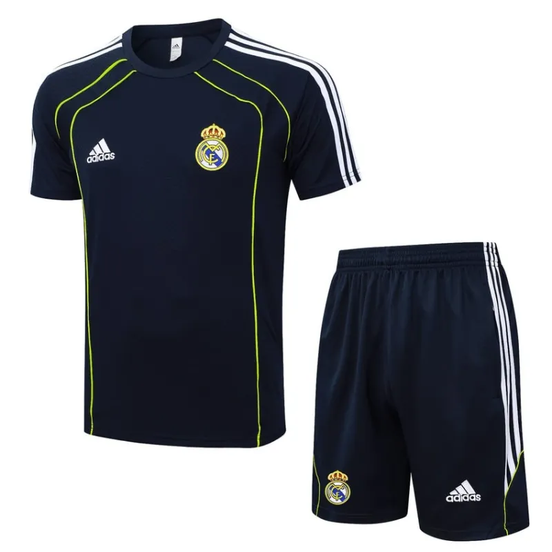 Real Madrid Trainingsshirt + Shorts 2025/26 - Schwarz