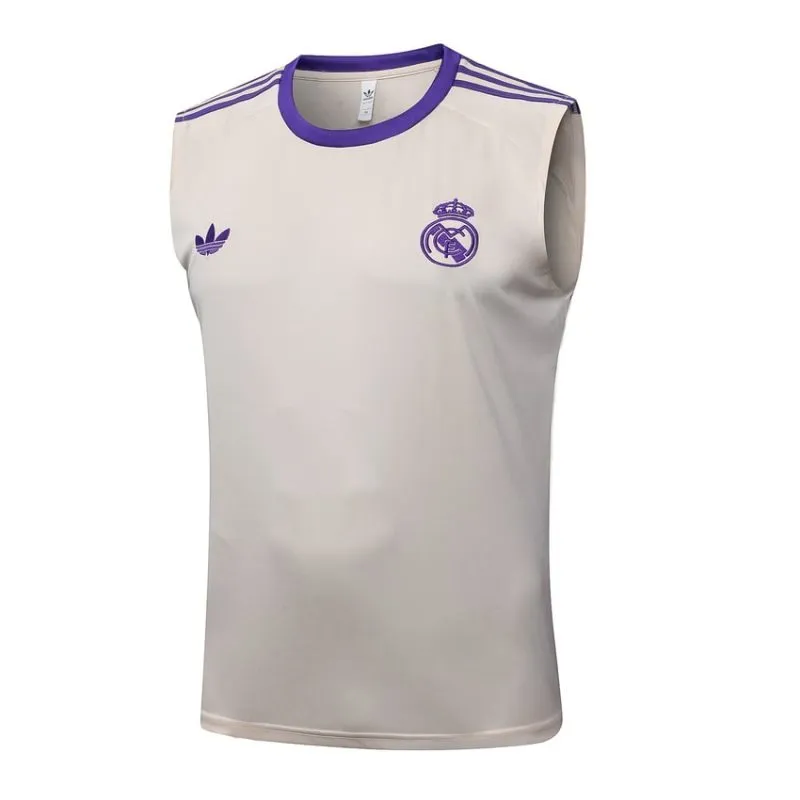 Real Madrid 2025/26 Shorts & Vest Set - Beige