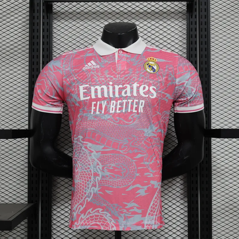 Real Madrid 2025/26 Dragon Edition Player Jersey - Pink