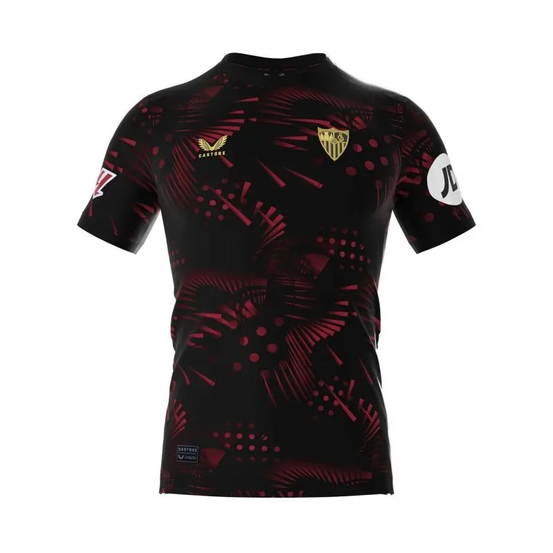 Siviglia 2024/25 Maglia Third Bambino con Pantaloncini - Nera