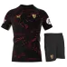 Siviglia 2024/25 Maglia Third Bambino con Pantaloncini - Nera