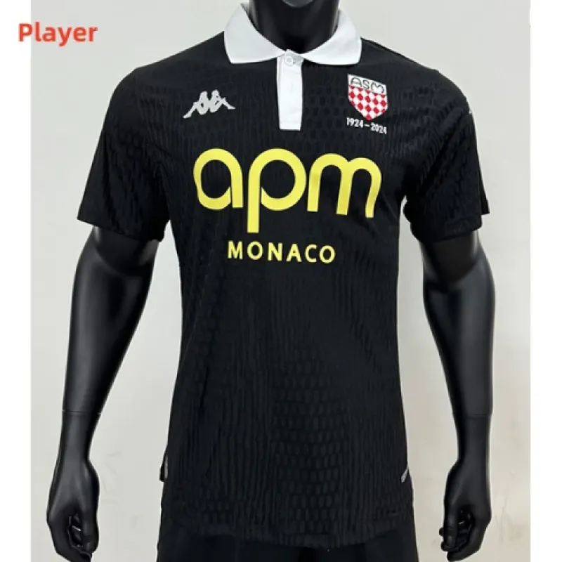 Maillot de la version joueur édition commémorative de l'AS Monaco 2024/25 - Noir