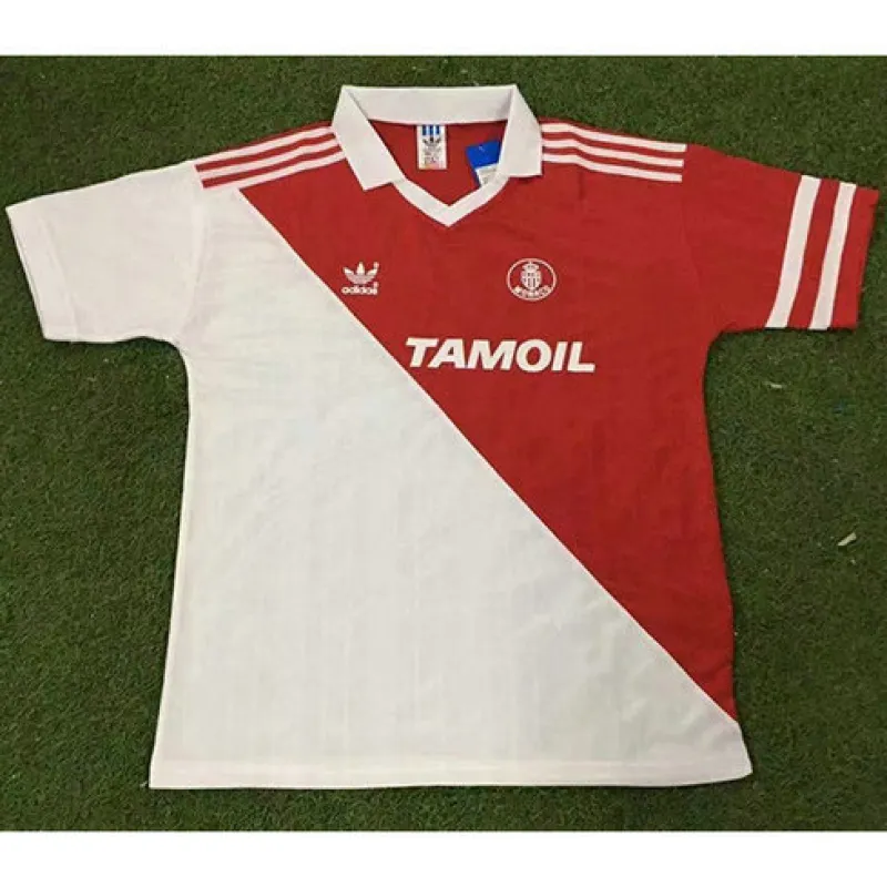 AS Monaco retro jersey 1992 - 94 home - White/Red