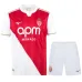 Camiseta local infantil + pantalones cortos del AS Monaco 2025/26 - Blanco/Rojo