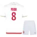 Pogba AS Monaco Kids' Home Jersey + Shorts 2025/26 - White/Red