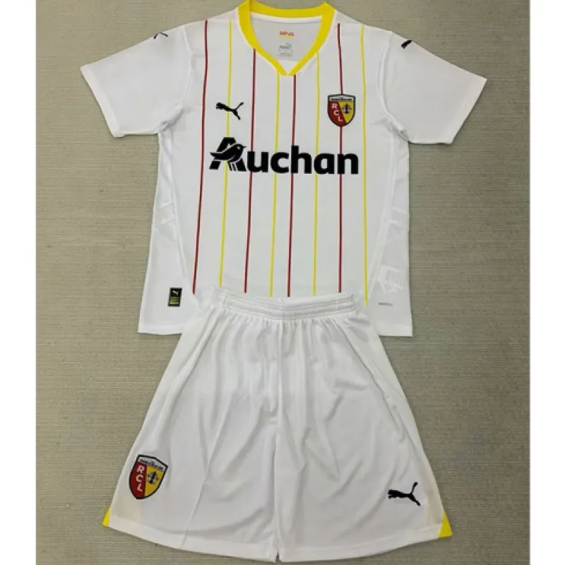 Terza maglia e pantaloncini per bambini di Lens 2024/25 - Bianco