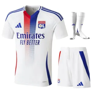 OL 2024/25 Home Kids Jersey Set - White