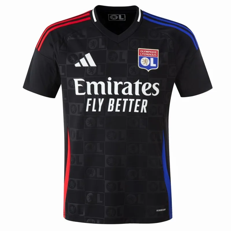 OL Set di maglia per bambini fuori casa 2024/25 - Nero