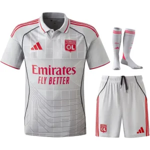Lyon 2025/26 Third Kids' Kit Jersey - Gray