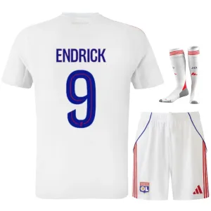 Olympique Lyonnais ENDRICK 2025/26 Home Kids Kit White