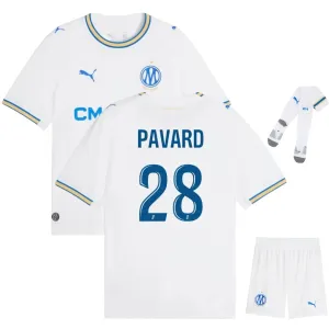 Marseille PAVARD 2026/27 Home Kids Kit Jersey