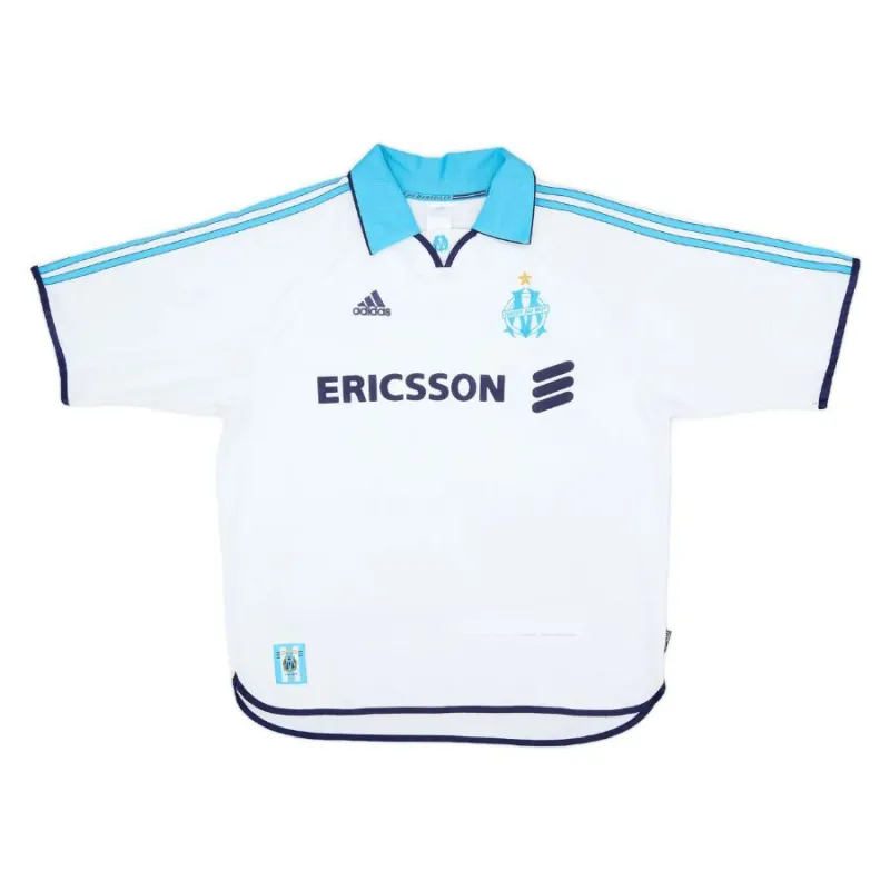Marseille GALLAS 1998/99 Retro-Heimtrikot - Weiß
