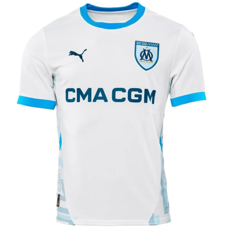 Olympique de Marseille 2024/25 Home Kit - White