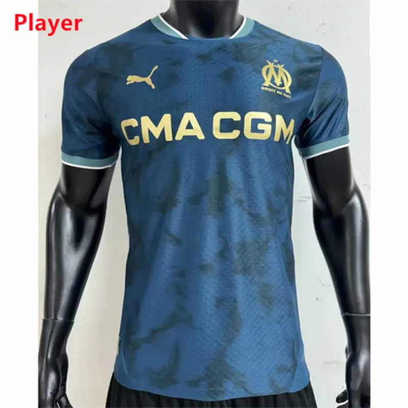 Olympique Marseille 2024/25 Away Player Version Jersey - Blue