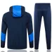 Winddichter Kapuzen-Tracksuits von Olympique de Marseille für 2024/25 - Blau