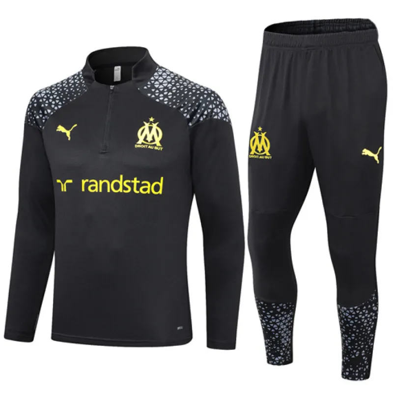 Olympique de Marseille children's tracksuit for 2024/25 - Black
