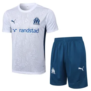 Olympique de Marseille Trainings-Trikot + Shorts für 2024/25 - Weiß