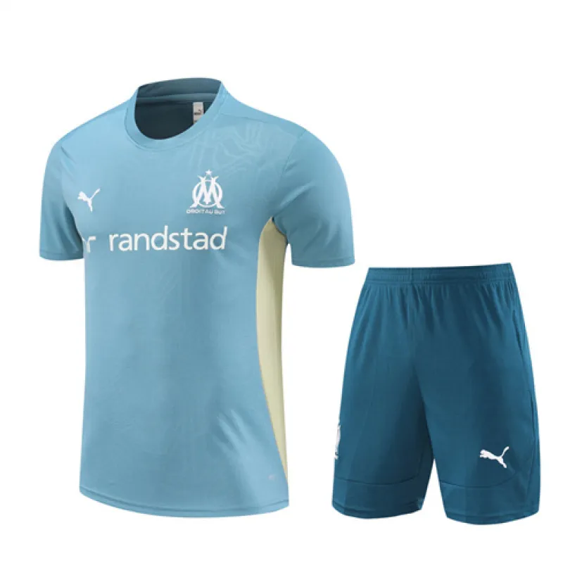 Olympique de Marseille Kinder-Trainings-Trikot + Shorts für 2024/25 - Grün