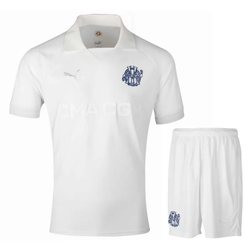 Marseille Kids' 2024/25 125th Anniversary Jersey and Shorts Set - White