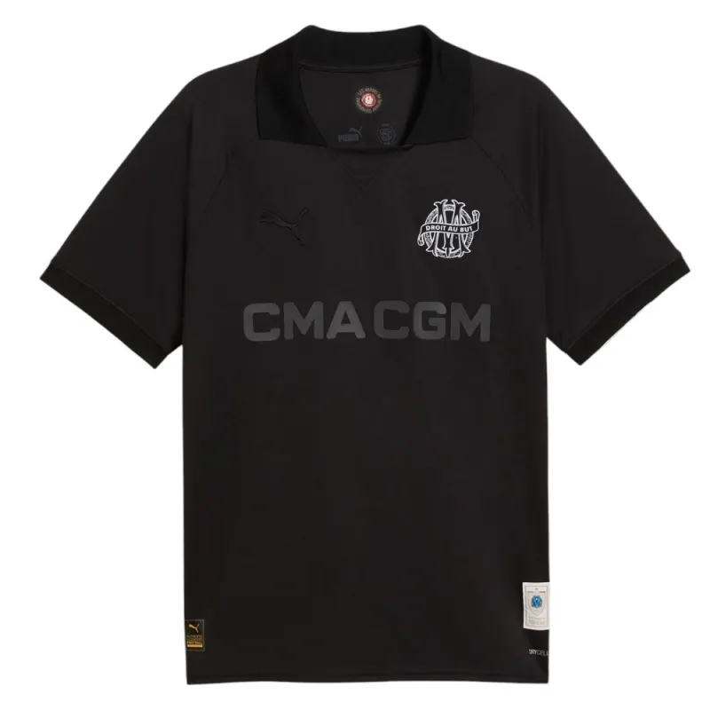 Camiseta para niños de Marsella 2024/25 edición conmemorativa del 125 aniversario - Negro