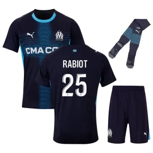 Marseille RABIOT Kids' Jersey Set 2025/26 Away - Blue