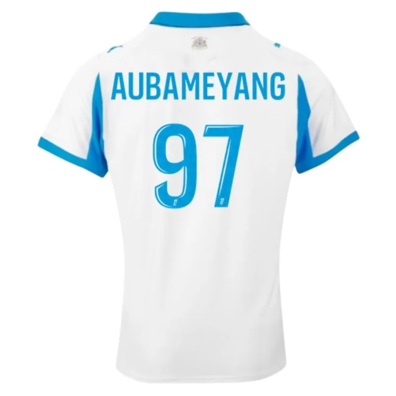 Marseille AUBAMEYANG 2025/26 Home Kids' Jersey Set - White