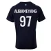 Marsiglia AUBAMEYANG Set di maglia in trasferta per bambini 2025/26 - Nera