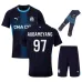 Marsiglia AUBAMEYANG Set di maglia in trasferta per bambini 2025/26 - Nera