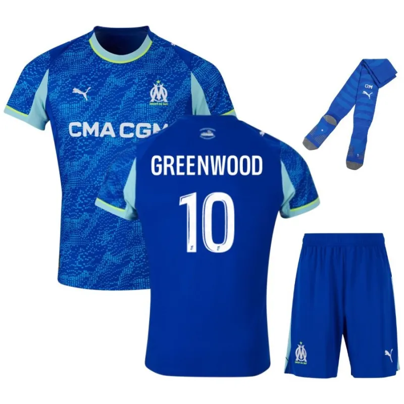 Marsella GREENWOOD 2025/26 Tercera Camiseta Infantil - Azul