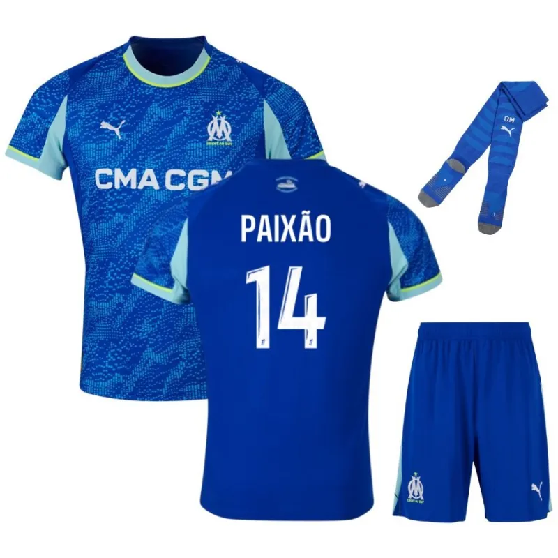 Marsiglia PAIXAO 2025/26 Terzo Kit Bambino - Blu
