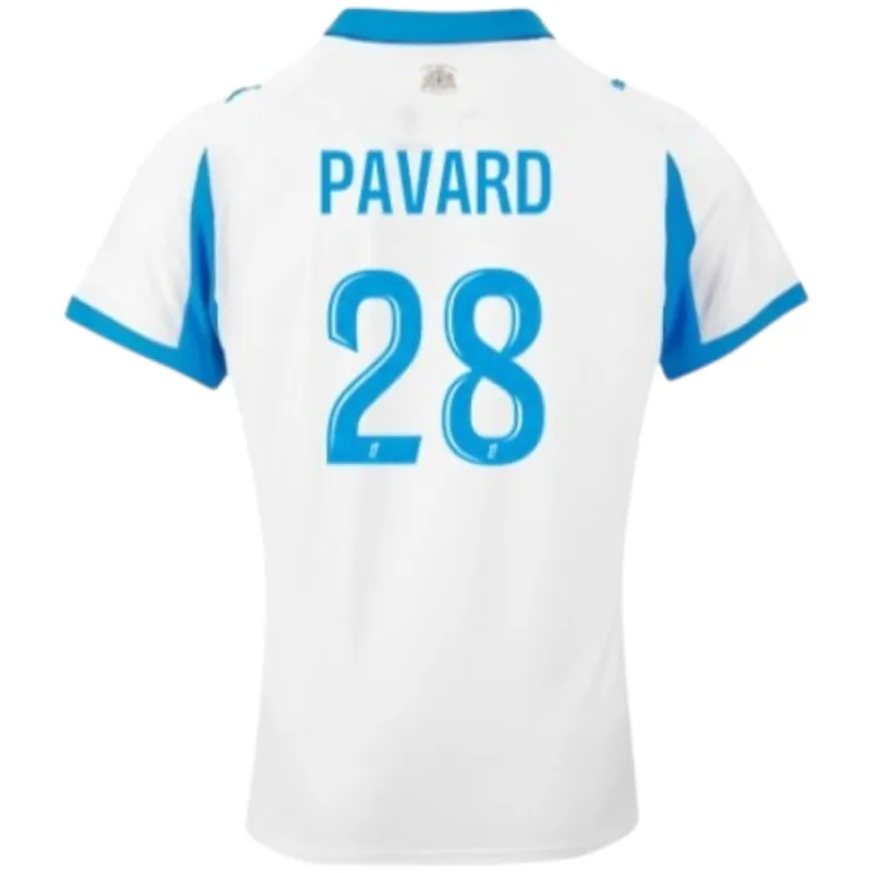 Marseille PAVARD 2025/26 Home Kids Kit - White