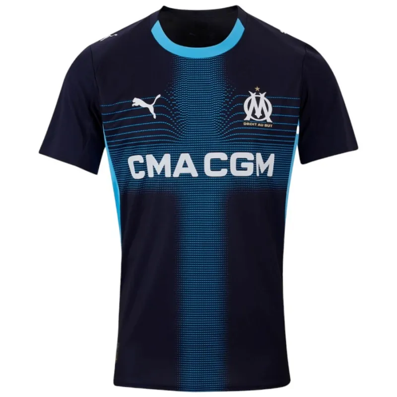 Marseille PAVARD 2025/26 Maillot Extérieur Enfant - Noir