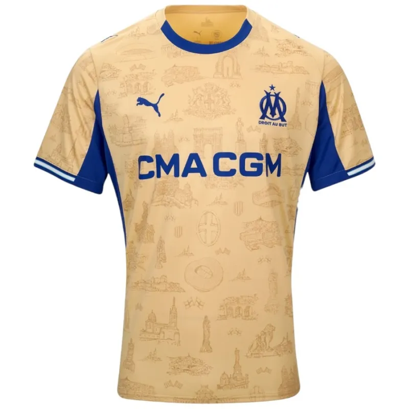 Marseille GOUIRI 2025/26 Kids Fourth Kit Set - Beige