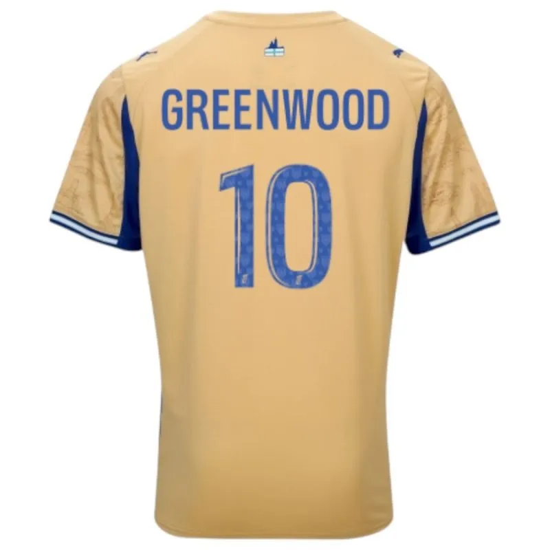 Marseille GREENWOOD 2025/26 Kinder viertes Trikot Set - Beige