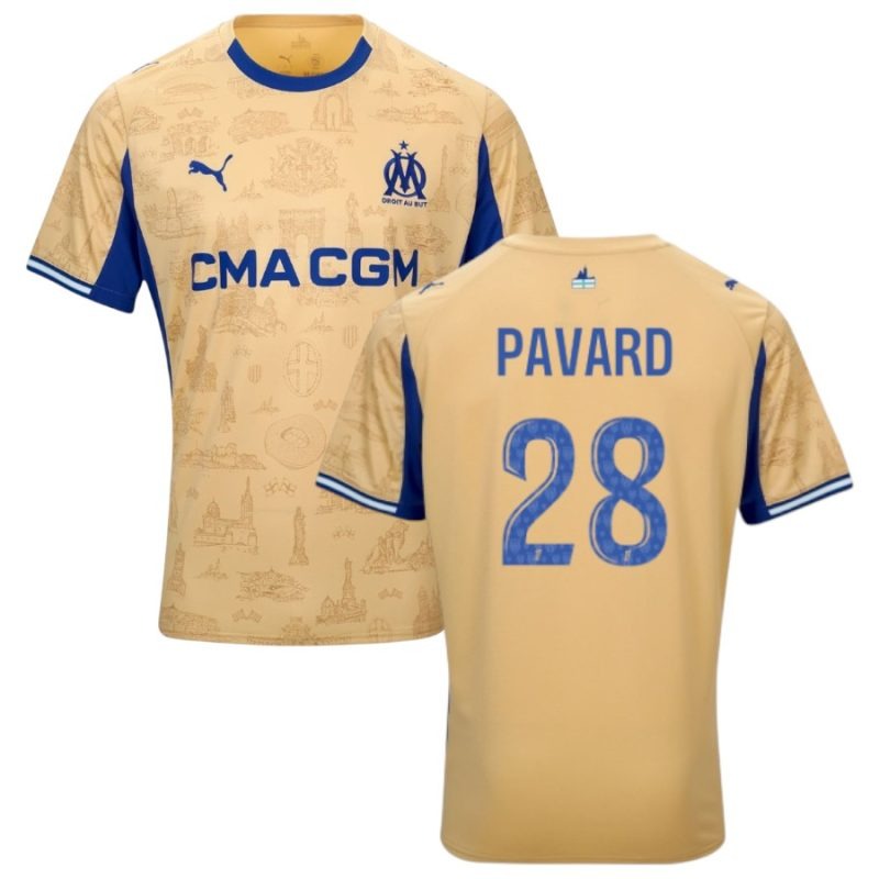 Marseille 2025/26 PAVARD Fourth Jersey