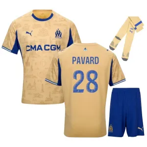 Set kit quarto bambini Marseille PAVARD 2025/26 - Beige