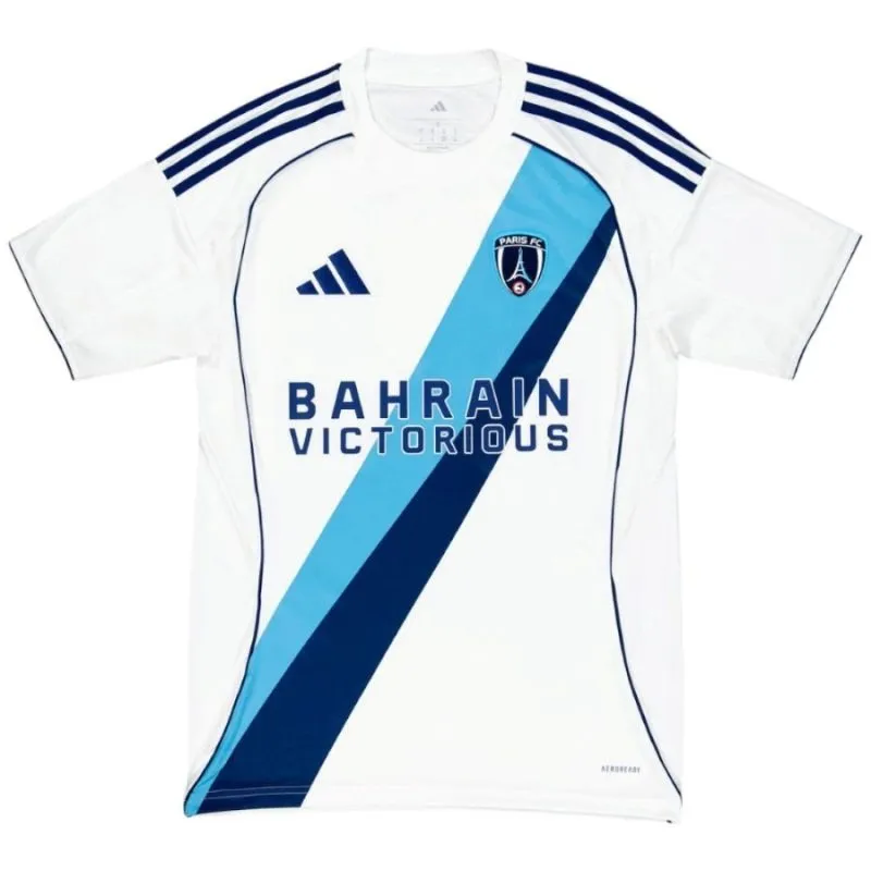 Paris FC 2025/26 conjunto camiseta visita niño blanco