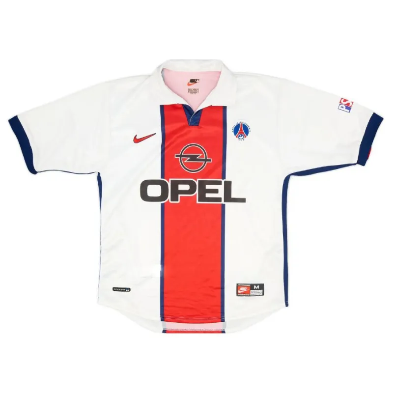 Paris Saint-Germain 1998/99 Maglia da trasferta retrò - Bianca/Rossa