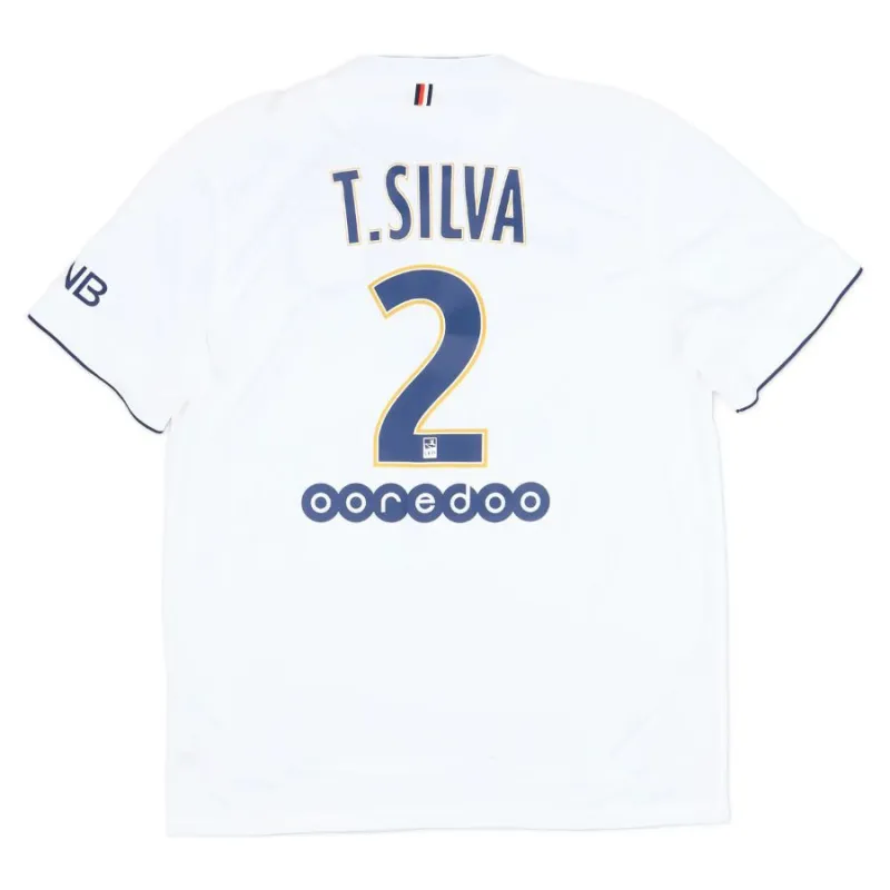 Paris Saint-Germain T.SILVA 2014/15 Retro Away Jersey - White