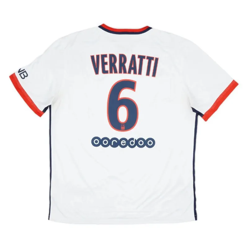 Paris Saint-Germain VERRATTI 2015/16 Maglia da trasferta retrò - Bianca