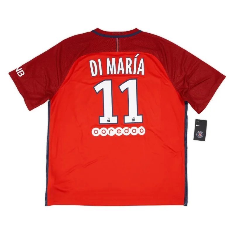 Paris Saint-Germain DI MARIA 2016/17 Maglia da trasferta retrò - Rossa
