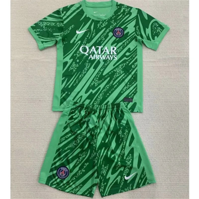 Maillot et shorts de gardien pour enfants de Paris Saint-Germain 2024/25 - Vert