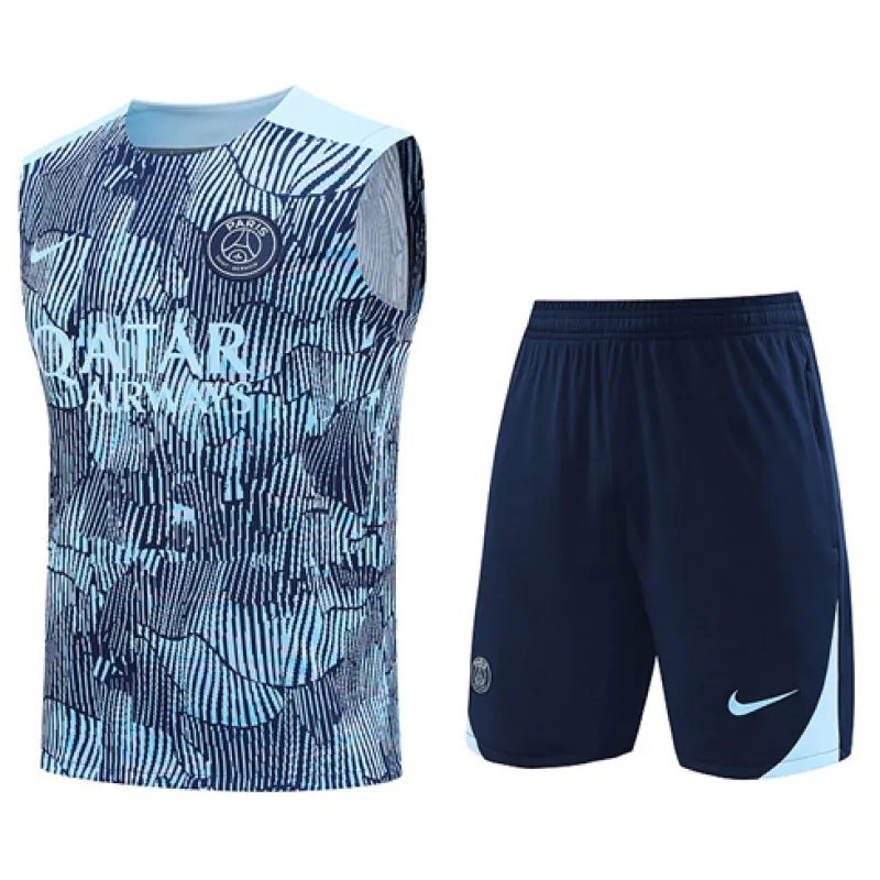 Conjunto de pantalones cortos y chaleco de Paris Saint-Germain 2024/25 - Azul