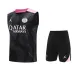 Conjunto de pantalones cortos y chaleco de Paris Saint-Germain 2024/25 - Negro