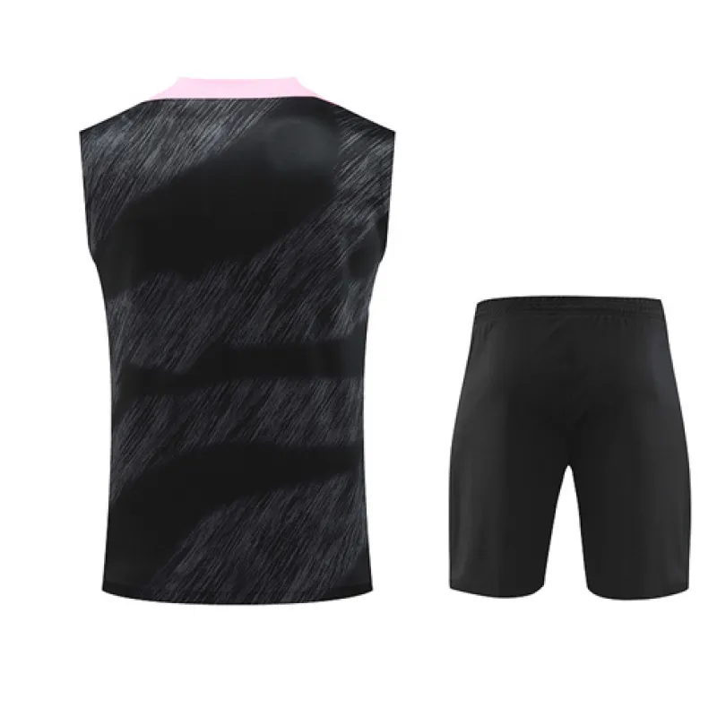 Conjunto de pantalones cortos y chaleco de Paris Saint-Germain 2024/25 - Negro